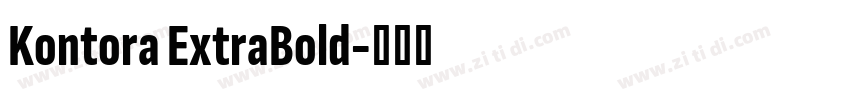 Kontora ExtraBold字体转换